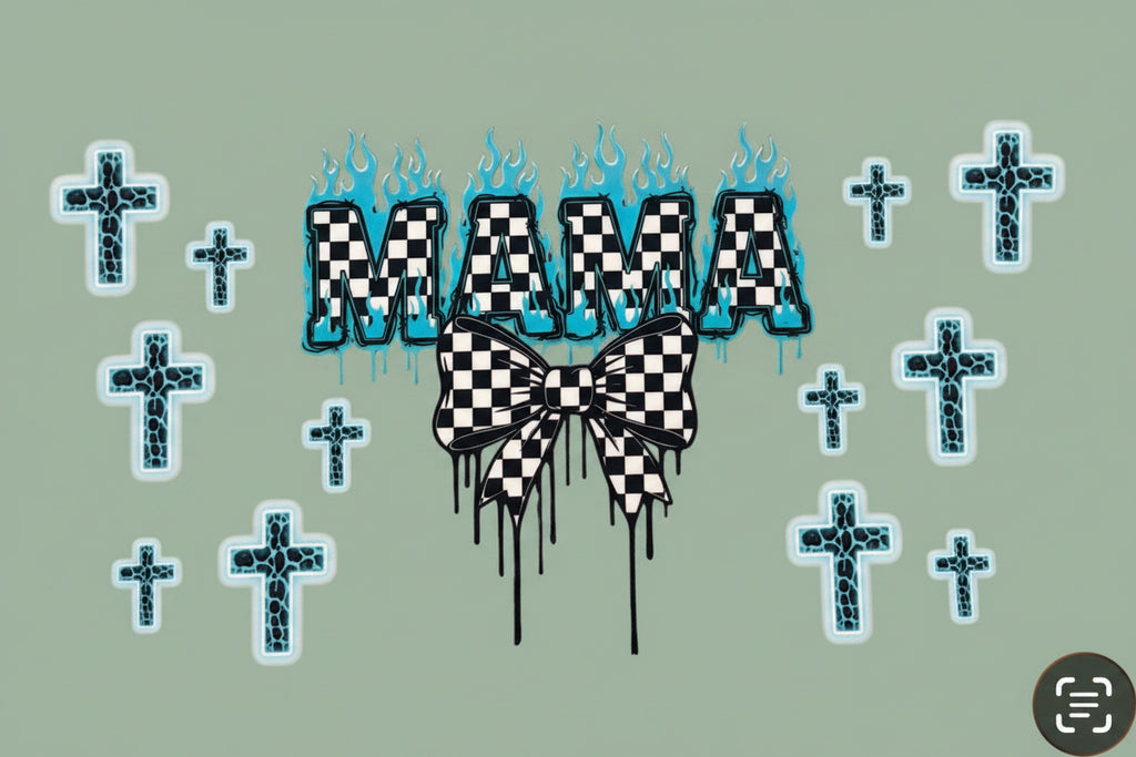Turquoise Mama with turquoise crosses