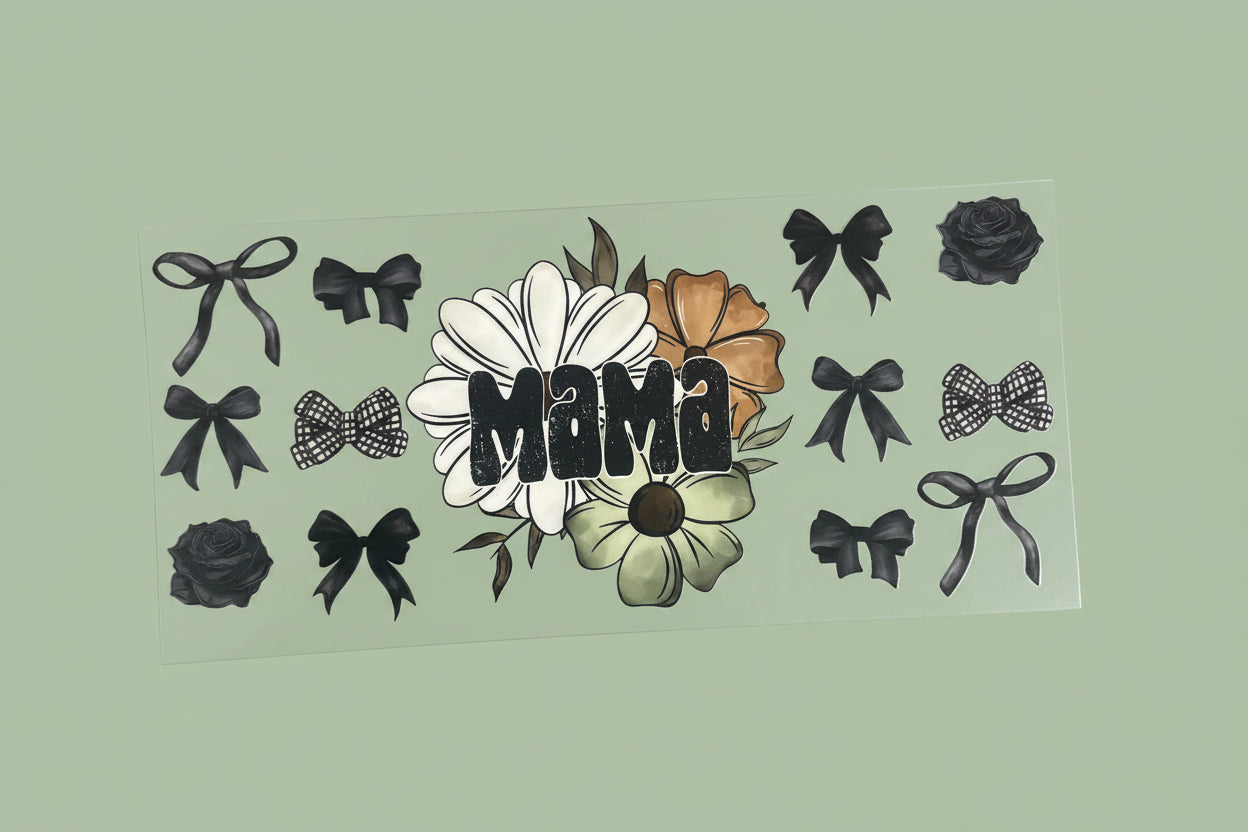 Floral Mama with black bows