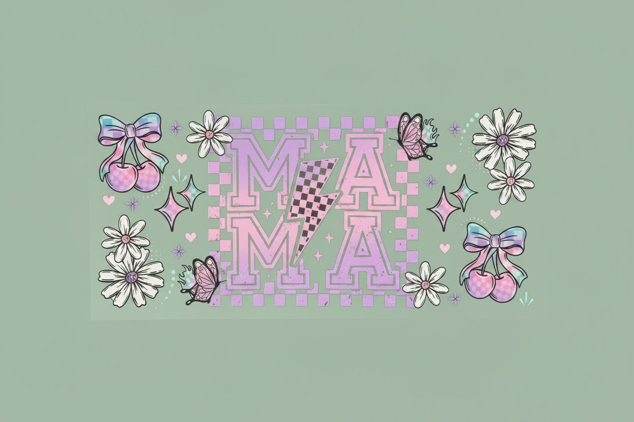 Ombre purple to pink mama 